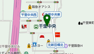スウィング阪急百貨店千里店の地図画像