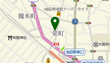 ヘルス薬店ホタルドラッグ池田店の地図画像