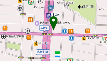 アクアス株式会社大阪支店の地図画像