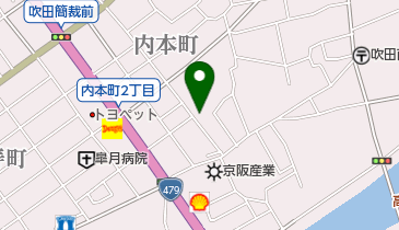 吹田市 吹一地区公民館の地図画像