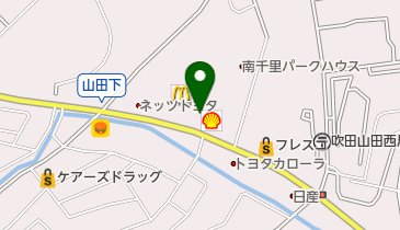 行き方自転車で 吹田市山田西４-１-２から吹田市山手台２２-１２