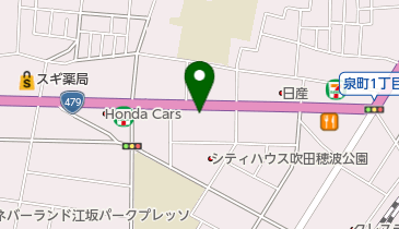 トヨタカローラ新大阪株式会社U-Car吹田店の地図画像