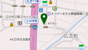 ラケットプラザ江坂の地図画像