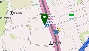 バッティングセンター緑地の地図画像