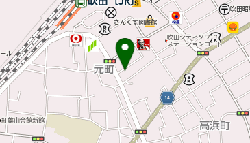 プラージュ吹田店の地図画像