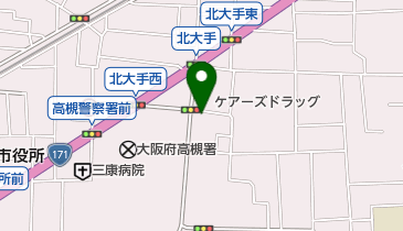 ホシザキ阪神株式会社高槻営業所の地図画像