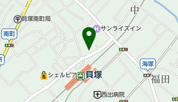 ヘアーブランシェ貝塚店の地図画像