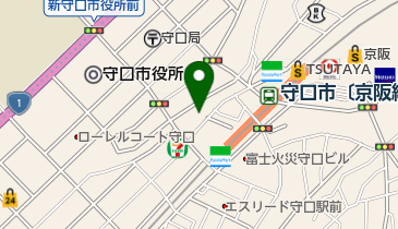 エフビューティ守口店の地図画像