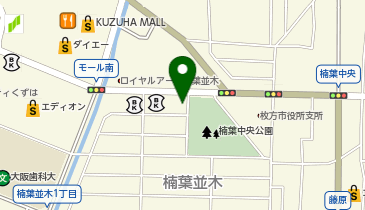 個別指導塾ブレーンくずは校の地図画像