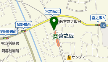 ビューティサロンモリワキ 宮之阪店の地図画像