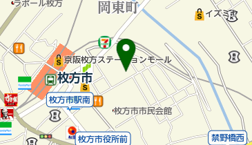 松浦サイクル枚方店の地図画像
