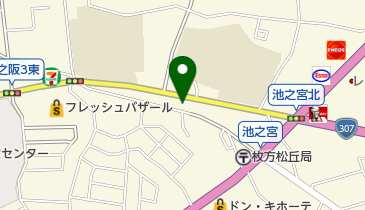 パワースポーツ枚方店の地図画像