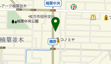 大阪王将くずは朝日店の地図画像