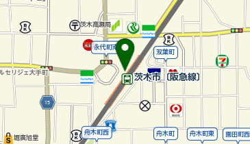 茨木市立ギャラリーの地図画像