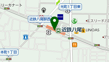 河内うどんの地図画像