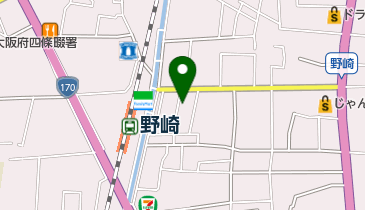 ヘアーサロン・ハッピー野崎店の地図画像