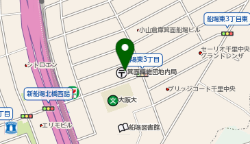 ジャストカーテン箕面店の地図画像