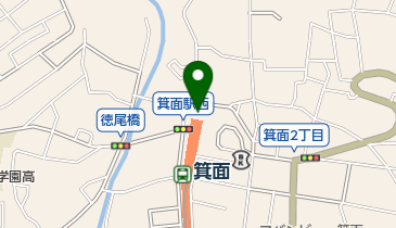 新響楽器箕面店の地図画像