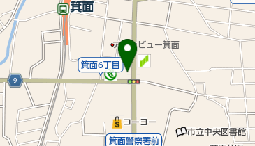 ピッコロみのお店の地図画像