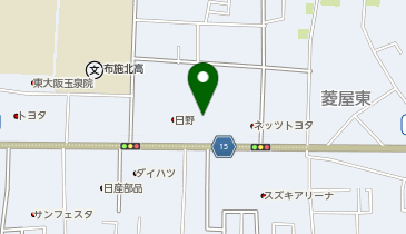 西野産業株式会社東大阪倉庫の地図画像
