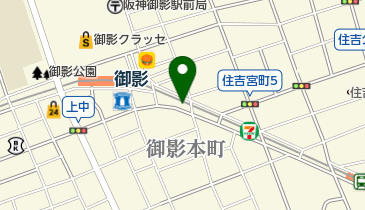 株式会社六甲家電みかげの地図画像