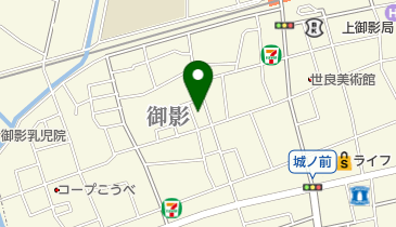 上御影会館の地図画像