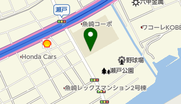 神戸市公園緑化協会(公益財団法人)瀬戸公園の地図画像
