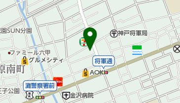 浜田自動車商会六甲店の地図画像
