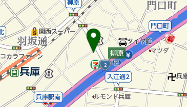 衣料の美容室の地図画像