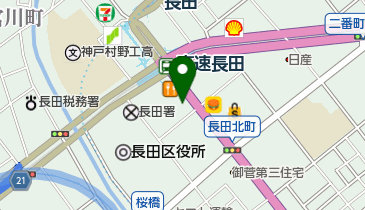 ハマデスポーツ株式会社高速長田店の地図画像