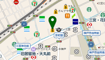 SWEETSPARADISE90ミニッツ(min)三宮店の地図画像