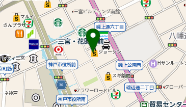ジョーシン三宮1ばん館の地図画像