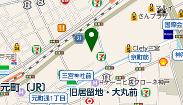 三宮本通商店街振興組合の地図画像