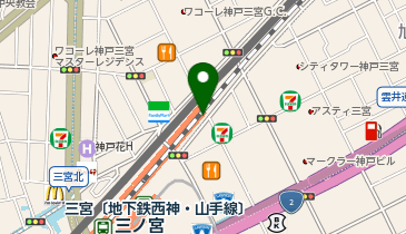 ダイビングスクール・ノリス神戸三宮店の地図画像