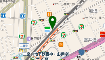 神戸らーめん第一旭 三宮本店の地図画像