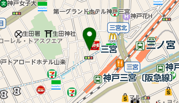 牛たん焼き仙台辺見三宮店の地図画像