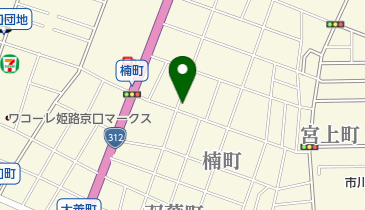 大一ガラス店の地図画像