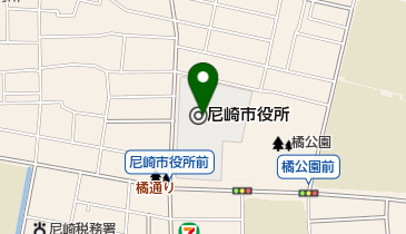 尼崎市役所庁内郵便局の地図画像