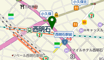養老乃瀧西明石店の地図画像