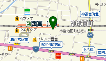 社団法人西宮市歯科医師会の地図画像