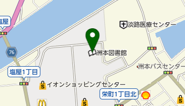 手芸の丸十洲本店の地図画像
