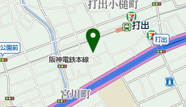 朝日屋打出クリーニング店の地図画像