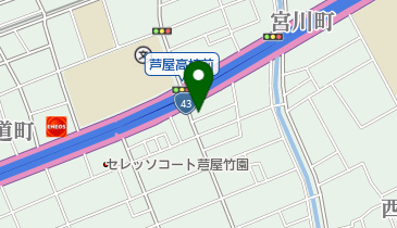 あおやま菓匠芦屋店の地図画像