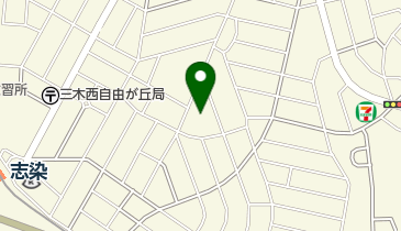 三木市立 自由が丘公民館の地図画像