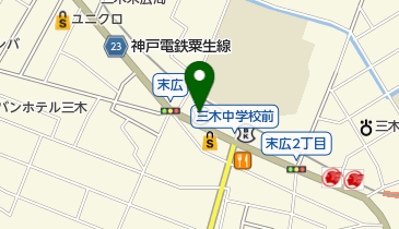 兵庫県信用組合三木支店の地図画像