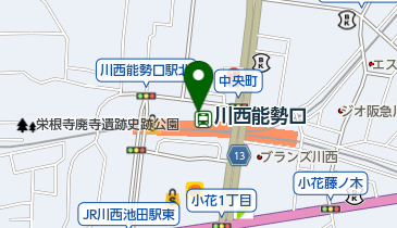 カラーフィールド川西店の地図画像