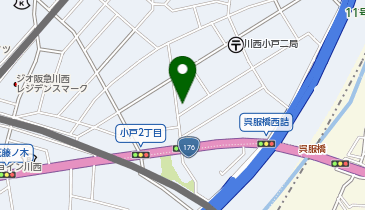 川西市 老人憩いの家 鶴寿会館の地図画像