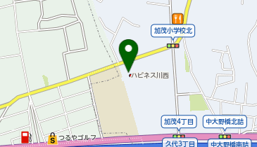 ハピネス川西 本部事務局の地図画像