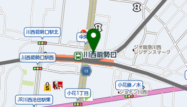 手芸の丸十川西店の地図画像