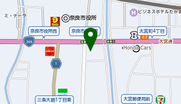 日本政策金融公庫 奈良支店 中小企業事業の地図画像